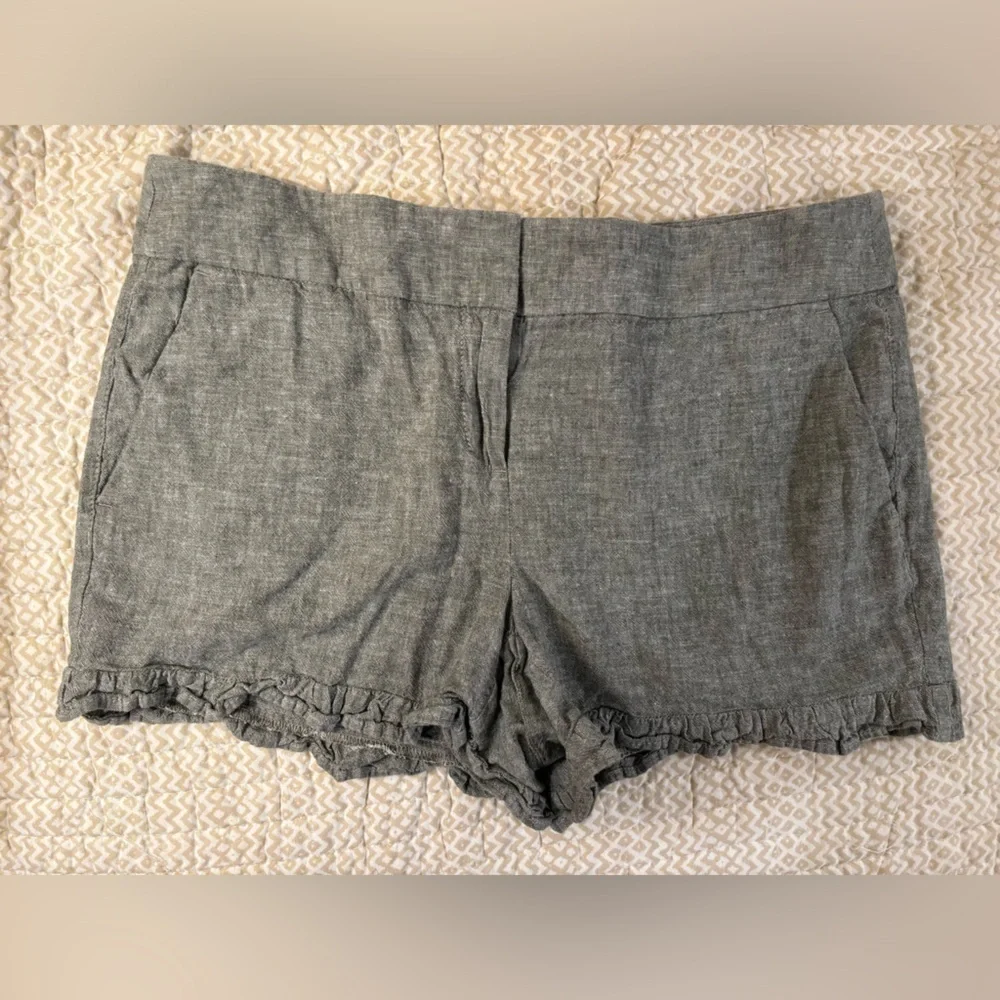 Loft Gray Frill Shorts​​​​​​​​​​​​​​​​